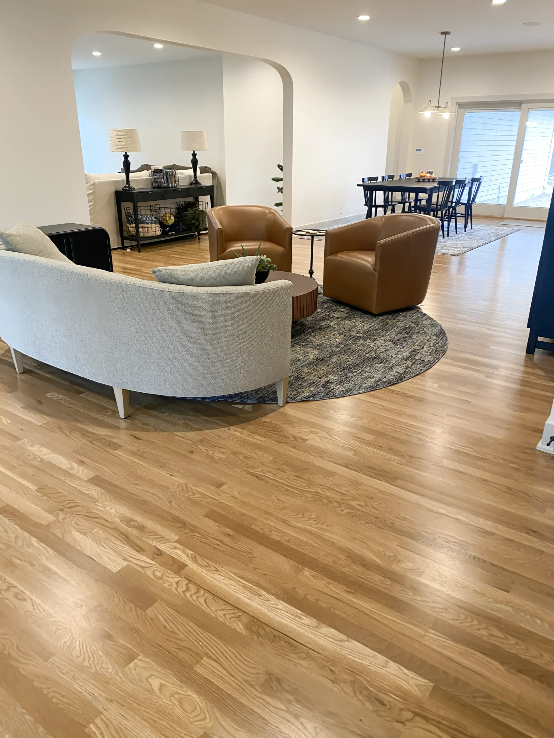 Sewell residential white oak hardwood install and finish